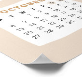 Poster Calendrier de l'Ours mignon 2025 (Coin)