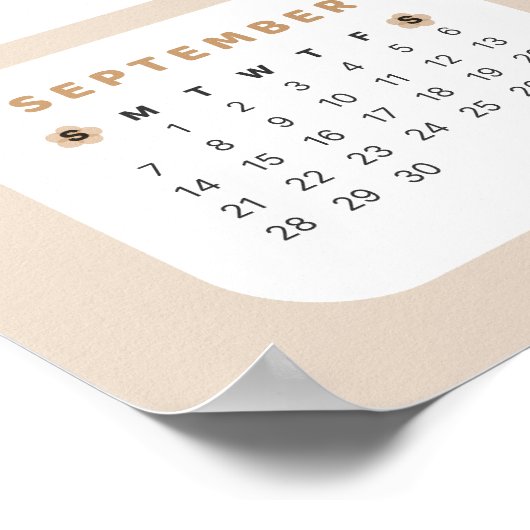 Poster Calendrier de l'Ours mignon 2025 (Coin)