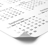 Poster Calendrier de mignon chien Carlin 2025 (Coin)