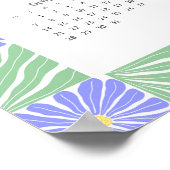 Poster Calendrier de modèle floral géométrique moderne 20 (Coin)
