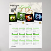 Poster Calendrier de motivation pour le football 2026 (Devant)
