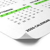 Poster Calendrier de motivation pour le football 2026 (Coin)