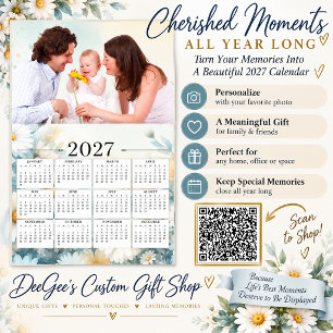 Poster Calendrier de mur photo familial personnalisé 2027