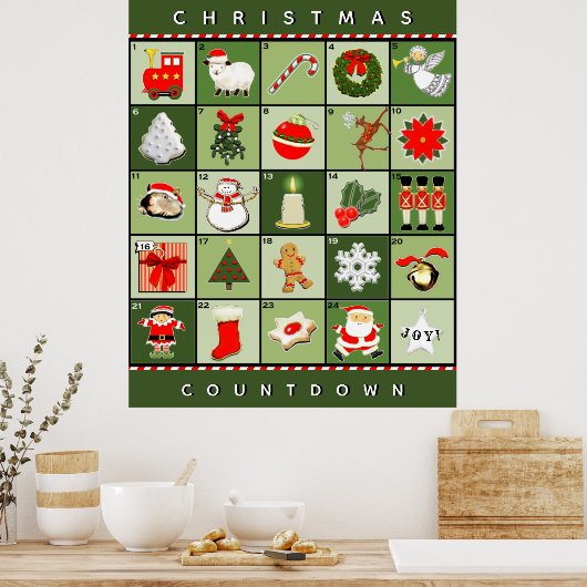 Poster Calendrier de Noël (Cuisine)