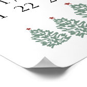 Poster Calendrier de Noël Compte à rebours avant Noël (Coin)