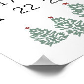 Poster Calendrier de Noël Compte à rebours avant Noël (Coin)