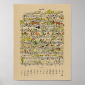 Poster Calendrier de notes heureuses de juillet 2022 Post (Devant)