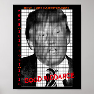 POSTER CALENDRIER DE NOURRITURE TRUMP DE 4 ANS