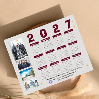 Poster Calendrier de photos d'entreprise Noël 2027