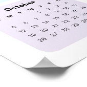 Poster Calendrier de planificateur annuel minimaliste per (Coin)