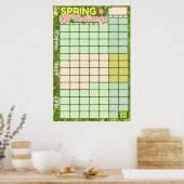 Poster Calendrier de planification des objectifs de print (Cuisine)