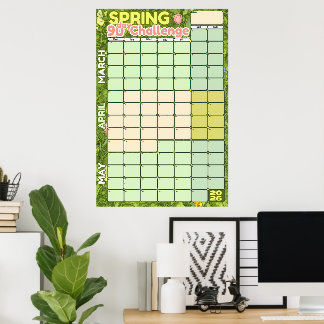Poster Calendrier de planification des objectifs de print