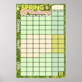 Poster Calendrier de planification d'objectifs de printem (Devant)