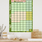 Poster Calendrier de planification d'objectifs de printem (Cuisine)