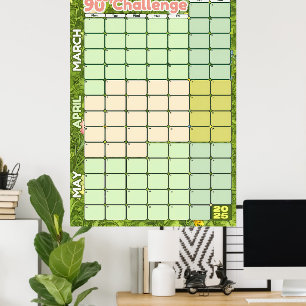 Poster Calendrier de planification d'objectifs de printem