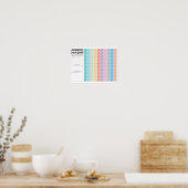 Poster Calendrier de planification sur 100 jours Jour J (Cuisine)