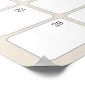 Poster Calendrier de Prédiction d'Anniversaire pour Baby (Coin)