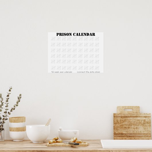 Poster Calendrier de prison (Cuisine)