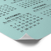 Poster Calendrier de Sept Chakras Yoga Design 2024 (Coin)