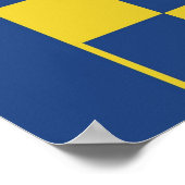 Poster Calendrier Décembre à carreaux non daté Bleu Citro (Coin)