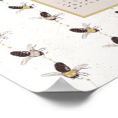 Poster Calendrier des abeilles de l'année 2025 (Coin)