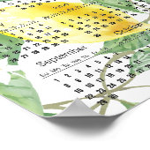 Poster Calendrier des citrons et Feuilles 2024 (Coin)