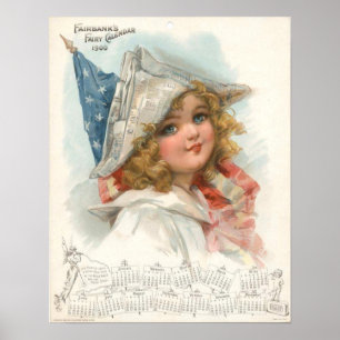 Poster Calendrier des fées Fairbanks 1900