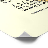 Poster Calendrier des journées ensoleillées 2034 par Post (Coin)