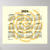 Poster Calendrier des jours ensoleillés 2024 par Janz (Devant)