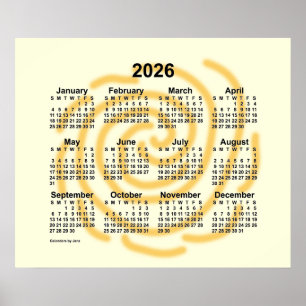 Poster Calendrier des jours ensoleillés 2026 par Janz