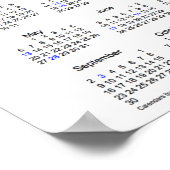 Poster Calendrier des jours fériés du drapeau de l'État d (Coin)