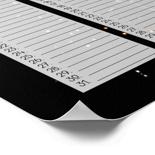 Poster Calendrier des jours spéciaux à retenir avec feux  (Coin)