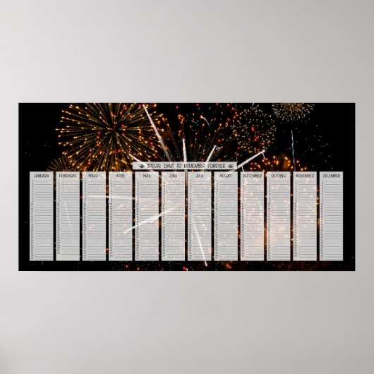 Poster Calendrier des Jours Spéciaux à Se Rappeler avec F (Devant)