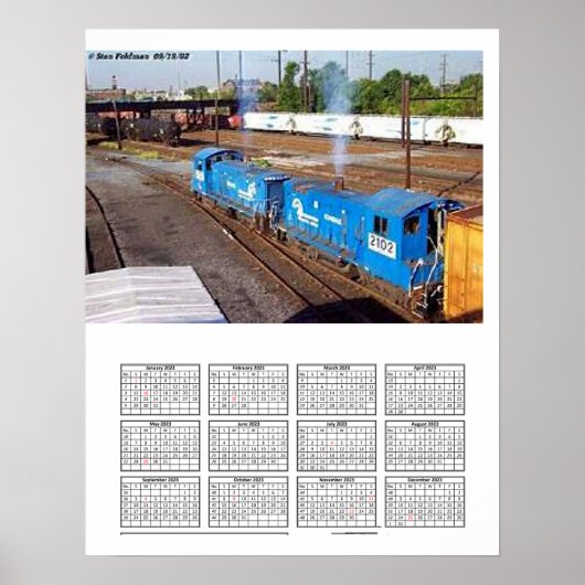 Poster Calendrier des locomotives de voie (Devant)