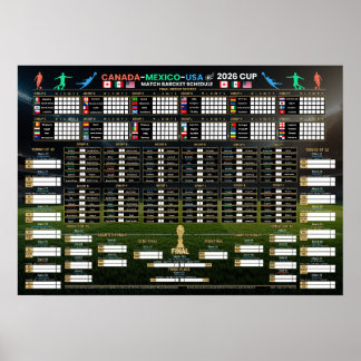 Poster Calendrier des matchs du Championnat du Monde de F