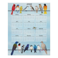 Calendrier des oiseaux jardins 2026