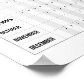 Poster Calendrier d'exécution 2020 (Coin)