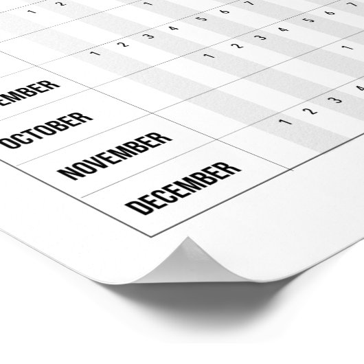 Poster Calendrier d'exécution 2020 (Coin)