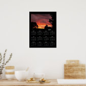 Poster calendrier du coucher de soleil solstice ~ impress (Cuisine)