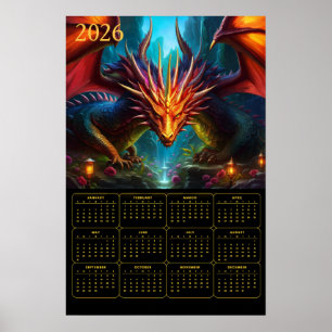 Poster Calendrier du Dragon 2026