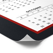 Poster Calendrier du Dragon Doré 2026 – Feu d'Automne (Coin)