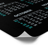 Poster Calendrier élégant Clock 2023 comme (Coin)