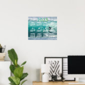 Poster Calendrier Epic Surfing Wave 2023 (Bureau à domicile)