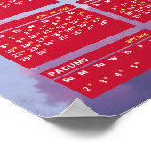 Poster Calendrier éthiopien 2017 Année mondiale 2024 Télé (Coin)