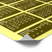 Poster Calendrier éthiopien 2017 pour l'année 2024 et 202 (Coin)