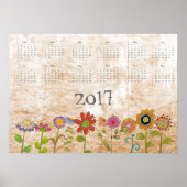 Poster Calendrier Fleurs 2017 (Devant)