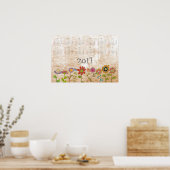 Poster Calendrier Fleurs 2017 (Cuisine)