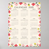 Poster Calendrier floral 2025 (Devant)