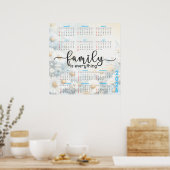 Poster Calendrier floral 2026 avec citation (Cuisine)