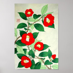 Poster Calendrier floral Kawarazaki Shodo des fleurs du J